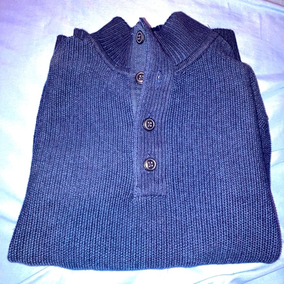 Gap Dress and Casual Half Button-up Blue Sweater - Picture 2 of 4